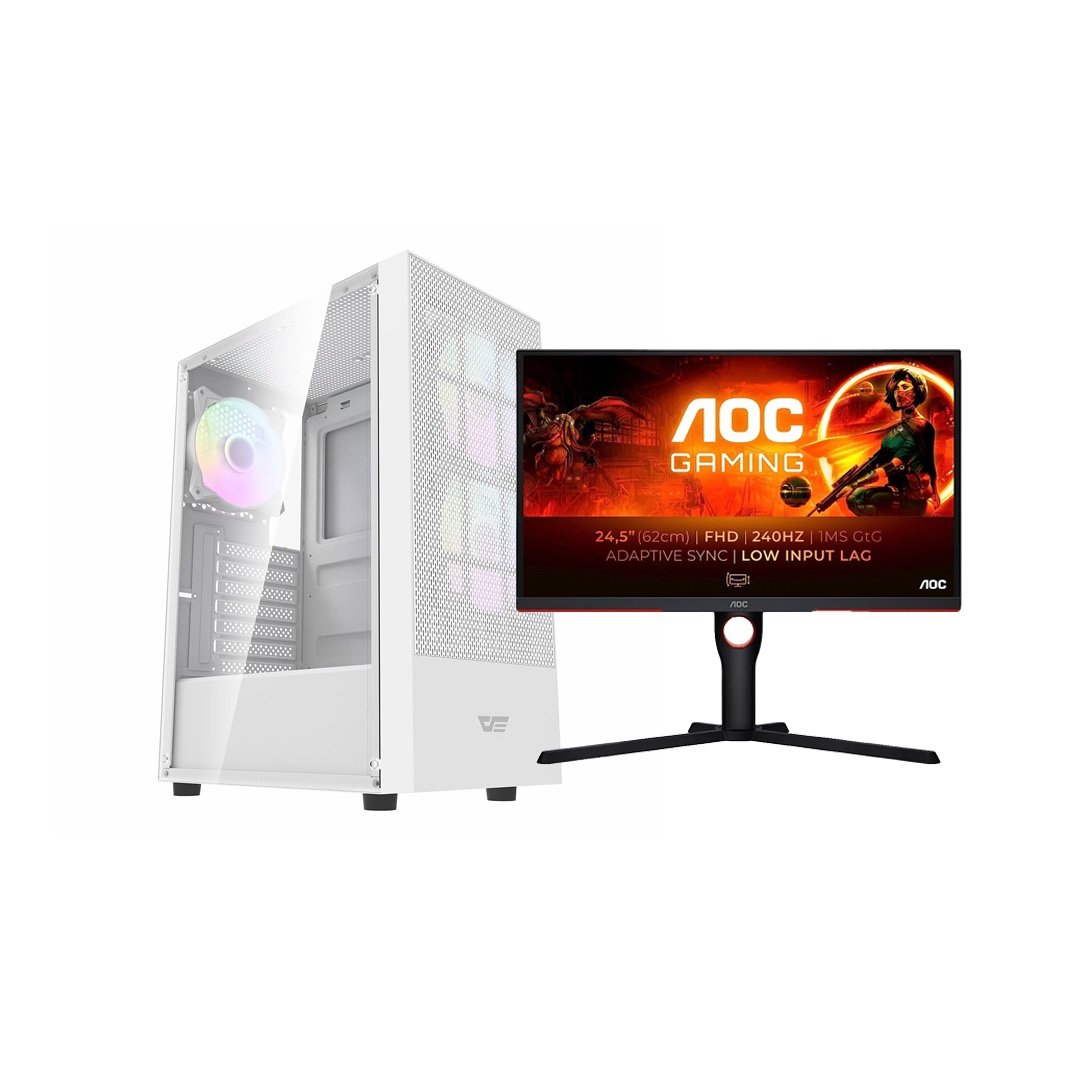 VICTORY BUNDLE 6 PC GAMING BLD AMD RYZEN 7 5700X GEFORCE RTX 5060 8GB 16GB DDR4 500GB SSD M2 &amp; MONITOR AOC 25G3ZM/BK