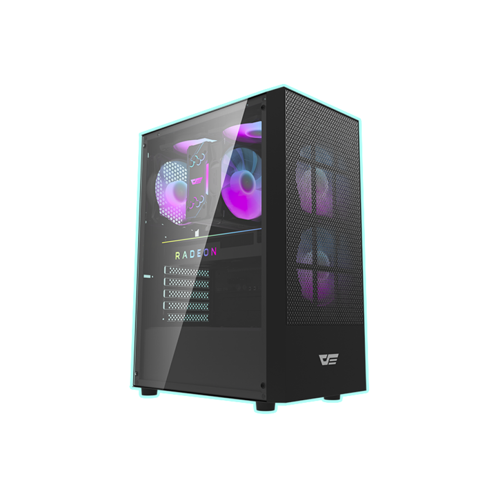 PC BLD AMD RYZEN 5 3400G 32GB DDR4 500GB SSD M.2 600W DARKFLASH CASE A290 BLACK